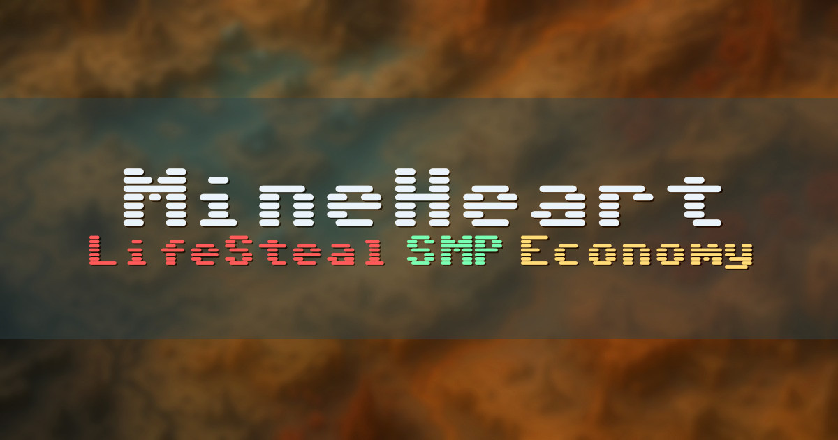 Banner for MineHeart Lifesteal SMP for Java and Bedrock (mineheart.net)