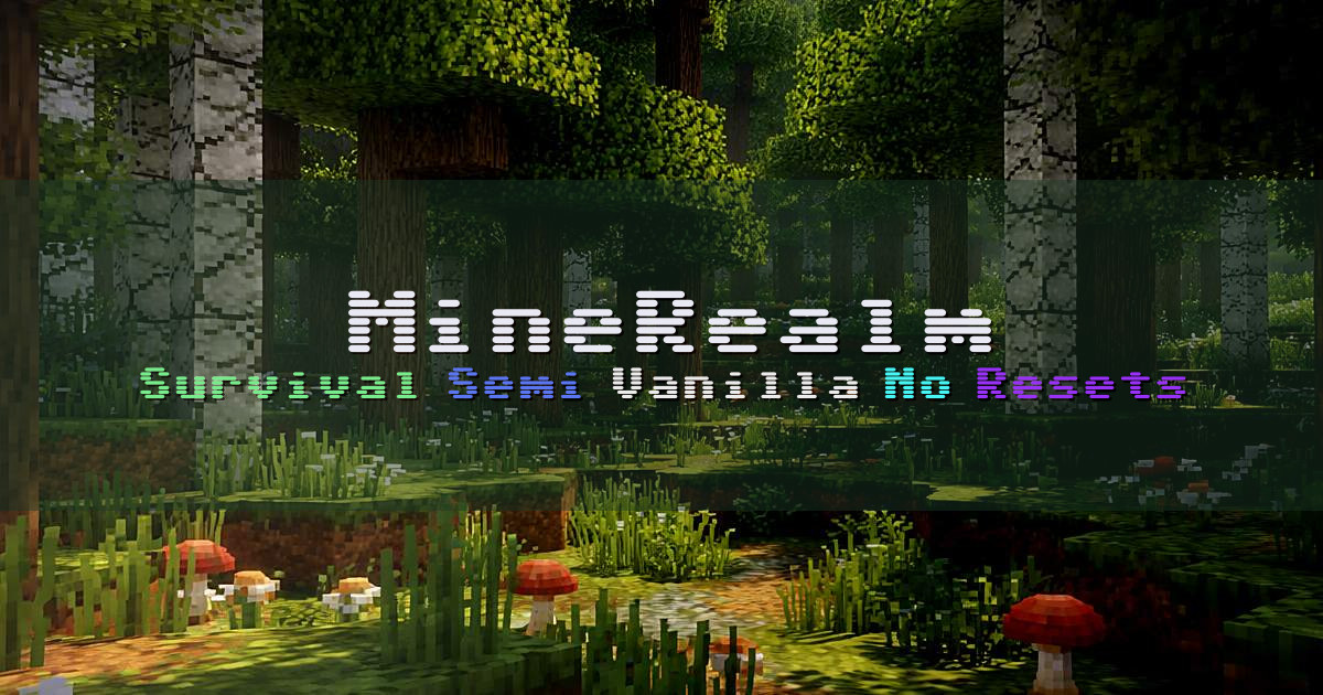 Banner for MineRealm Long Running Legit SMP Since 2010 (classic.minerealm.com)
