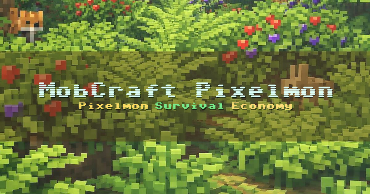 Banner for MobCraft Pixelmon Survival Economy (pixelmon.mobcraft.org)