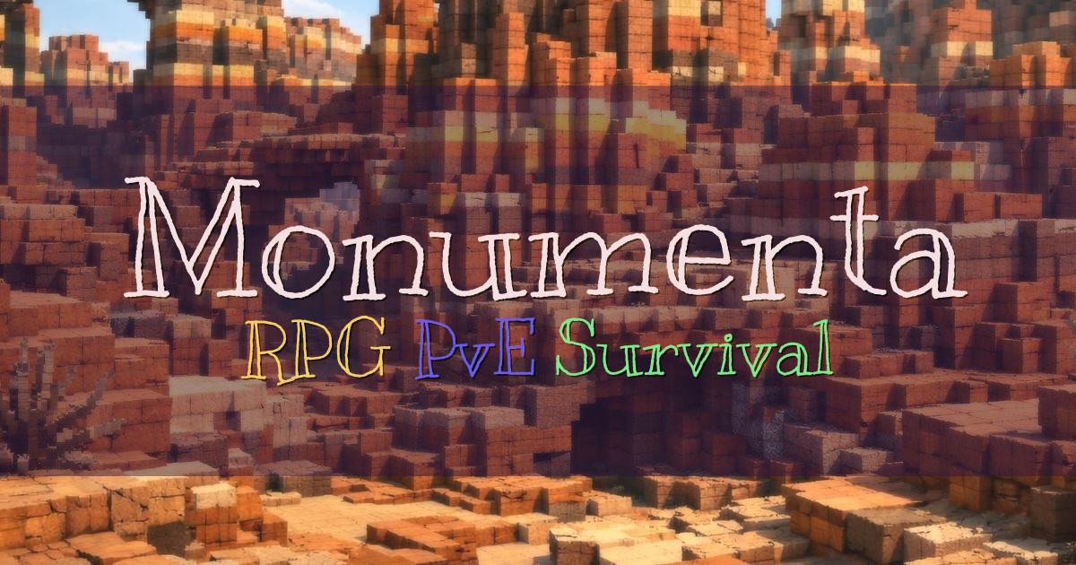 Banner for Monumenta Survival MMORPG (server.playmonumenta.com)