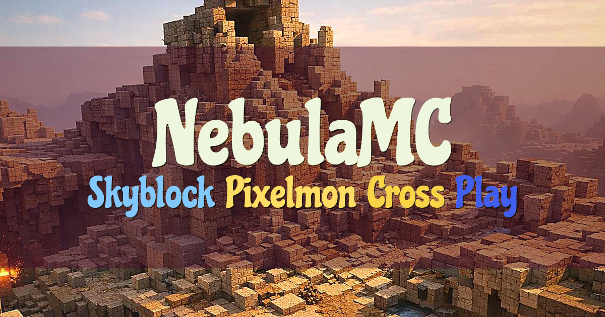 Banner for NebulaMC Cross Play Skyblock and Pixelmon (mcs.nebulamc.gg)