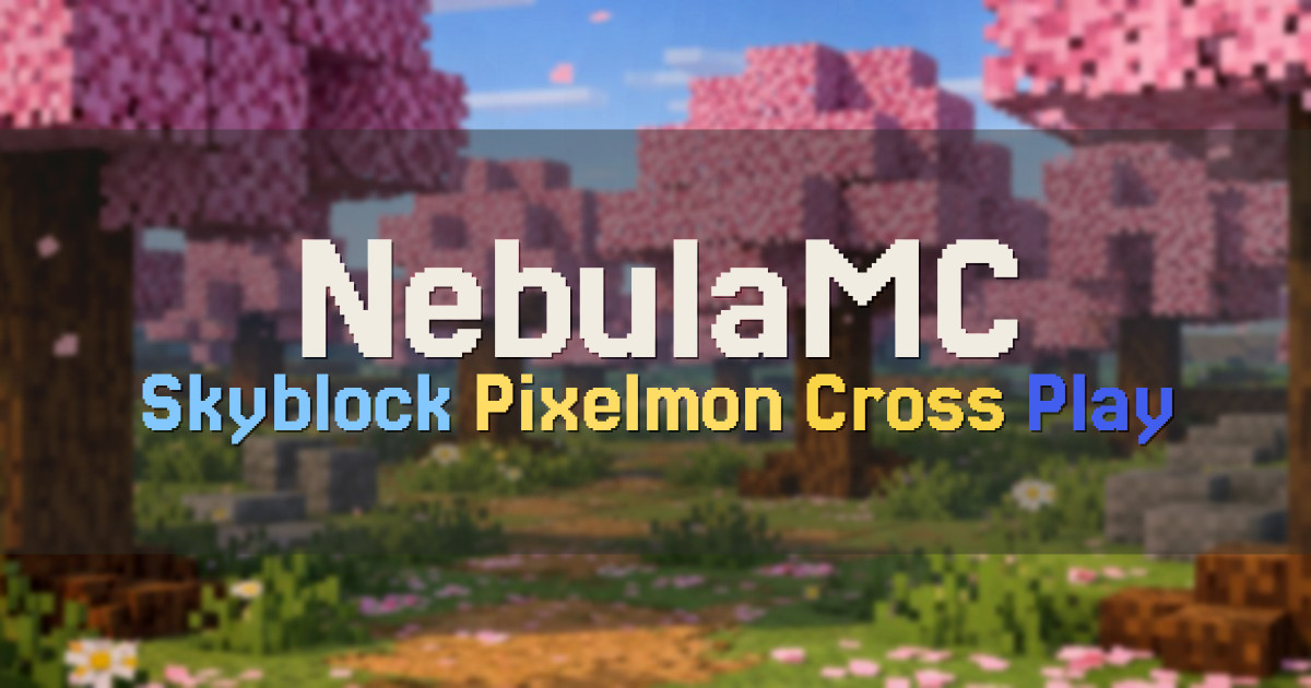 Banner for NebulaMC Skyblock and Pixelmon Cross Play (mcs.nebulamc.gg)