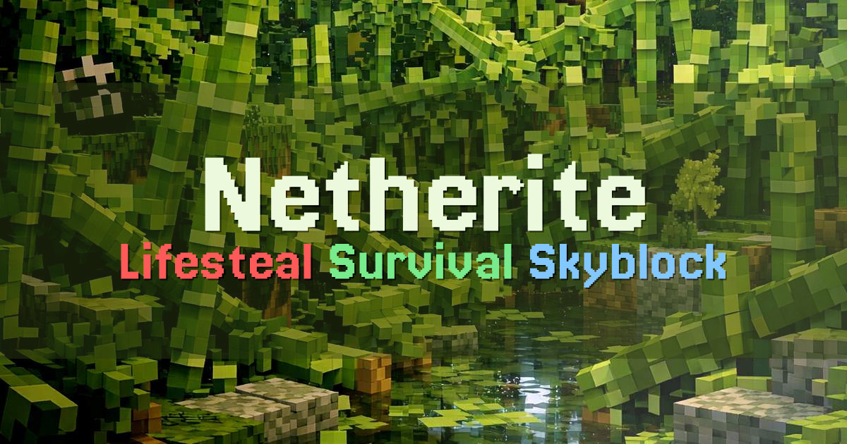 Banner for Netherite Lifesteal Survival and Skyblock (mc.netherite.gg)