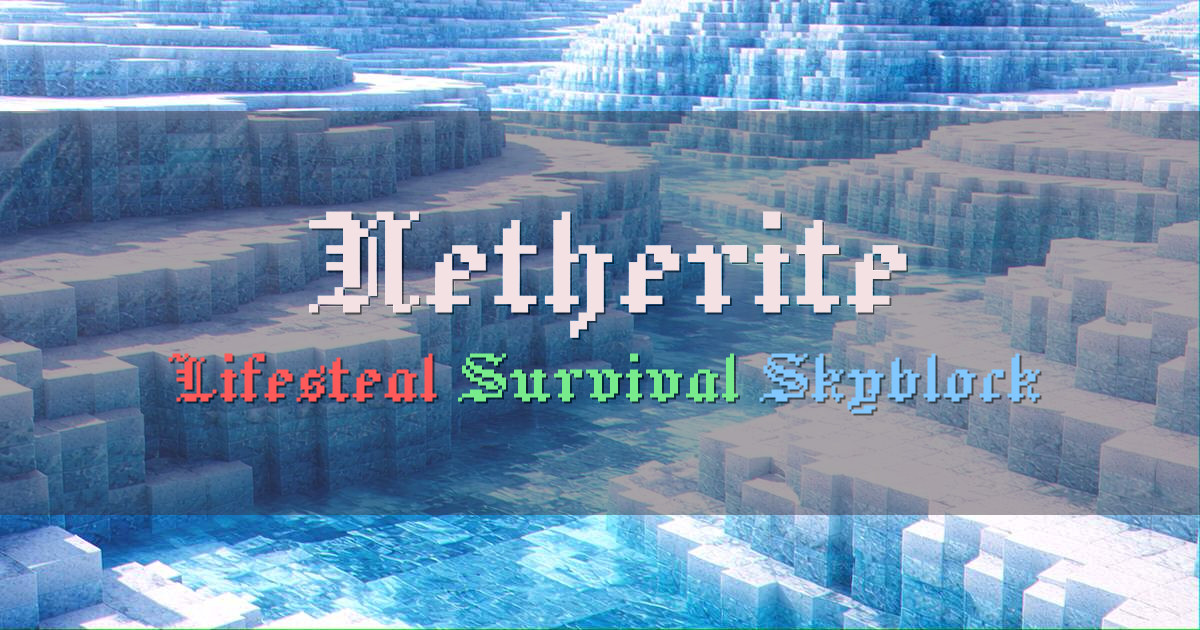 Banner for Netherite Lifesteal Survival Skyblock Network (mc.netherite.gg)