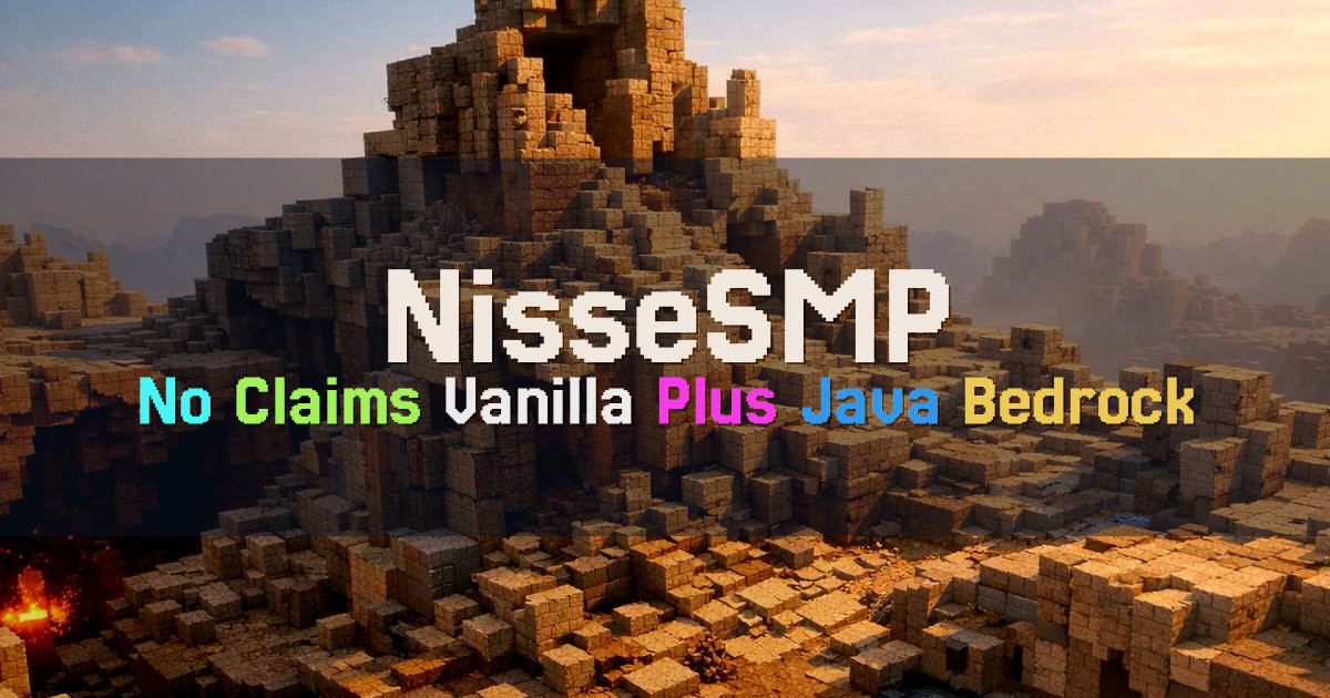 Banner for NisseSMP Vanilla Plus SMP No Claims Economy (nissesmp.com)