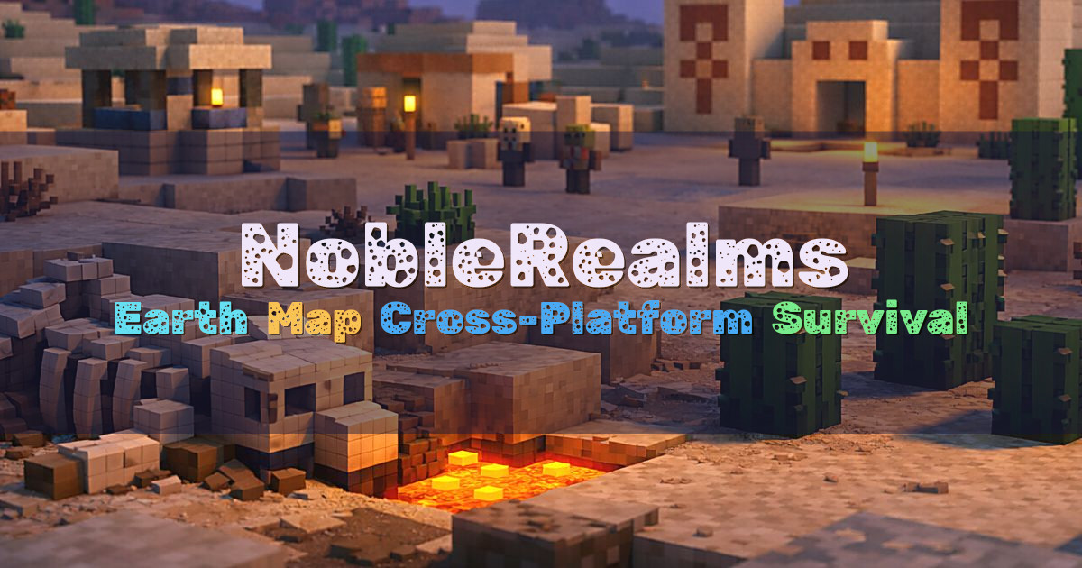 Banner for NobleRealms Earth Map Survival Server