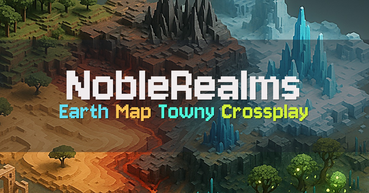 Banner for NobleRealms Earth Survival Crossplay (mc.noblerealms.com)