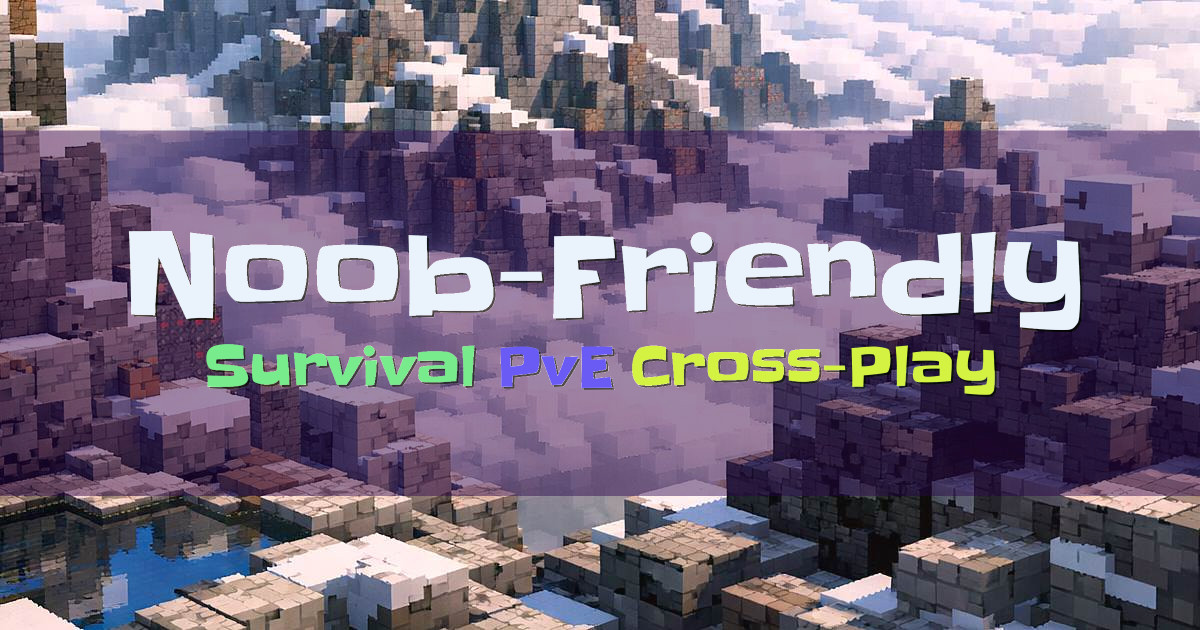 Banner for Noob-Friendly Vanilla Style Survival (noob-friendly.com)