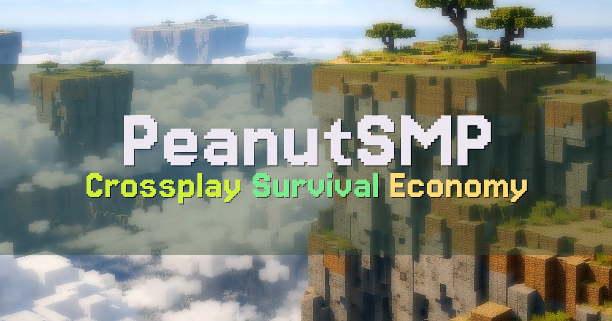 Banner for PeanutSMP Crossplay SMP With Player Economy (reddit.peanutsmp.com)