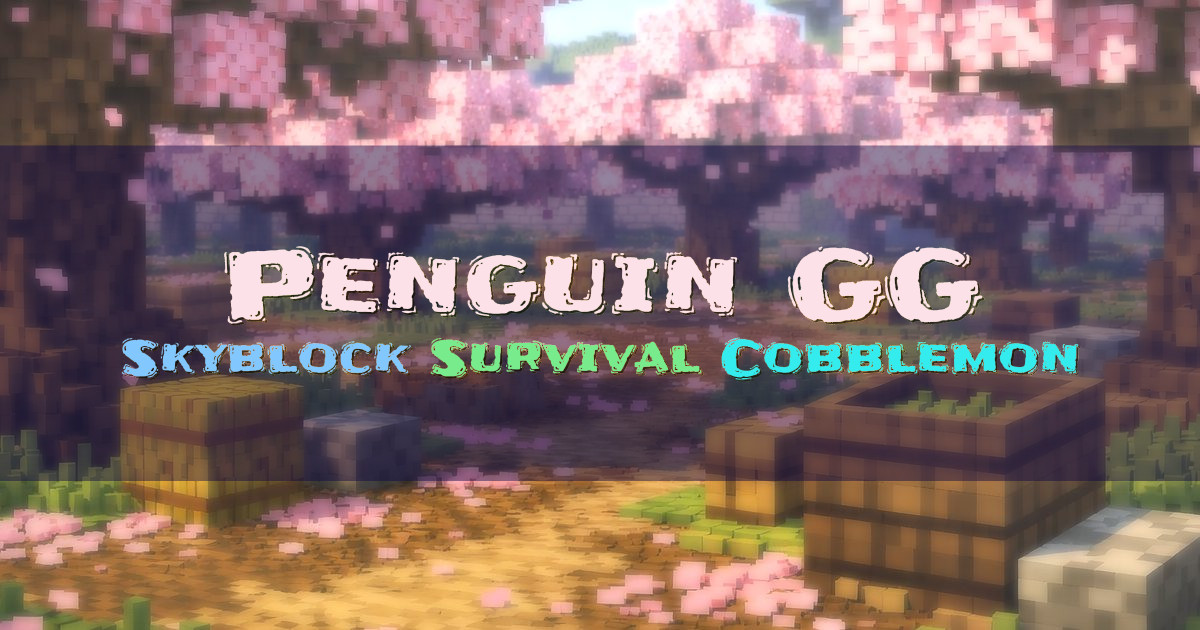 Banner for Penguin.GG Skyblock Survival and Cobblemon