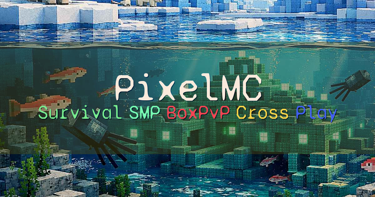 Banner for PixelMC Survival SMP BoxPvP and Practice (pixel-mc.net)