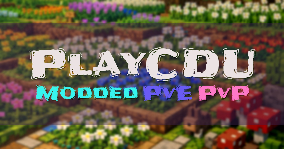 Banner for PlayCDU Modded Minecraft Community Servers (nohub.playcdu.co)