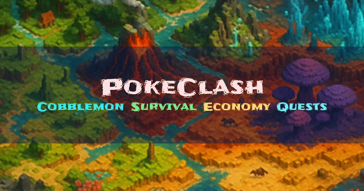 Banner for PokeClash Cobblemon Survival Progression Server (cobble.pokeclash.com)