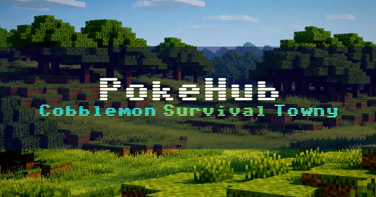 Banner for PokeHub Cobblemon Survival with Towny Economy (ms.pokehub.org)