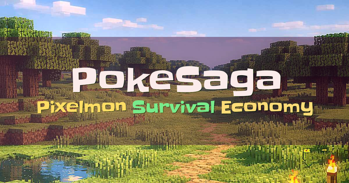 Banner for PokeSaga Pixelmon Survival Economy Server