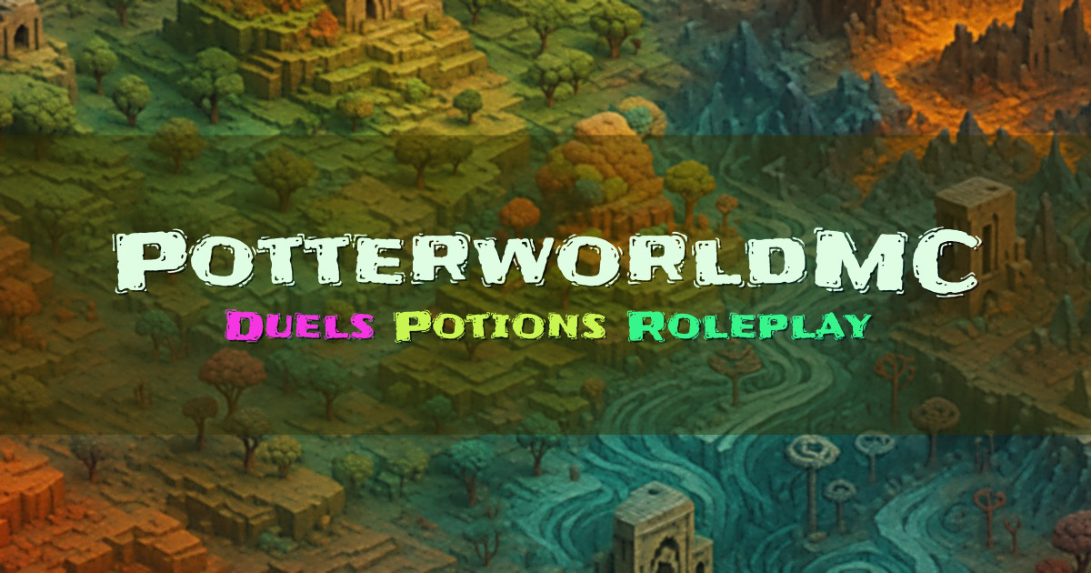 Banner for PotterworldMC Magical Roleplay and Duels (play.potterworldmc.com)