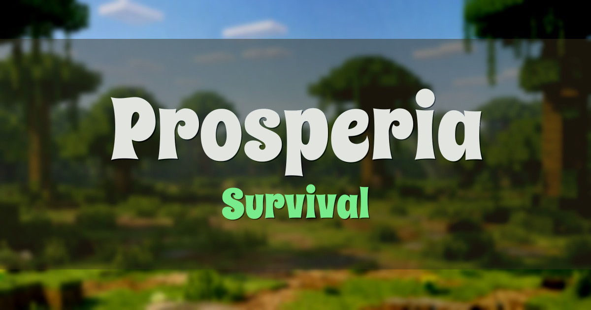 Prosperia Survival Minecraft server