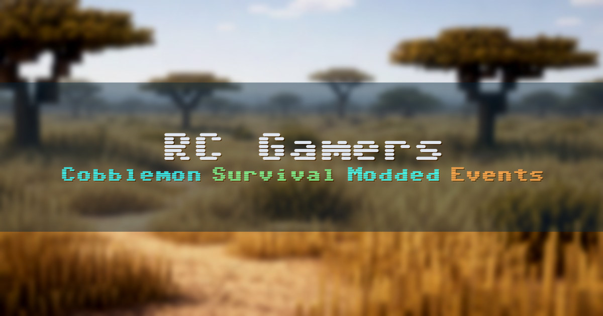 Banner for RC Gamers Cobblemon Survival Network (play.rc-gamers.com)