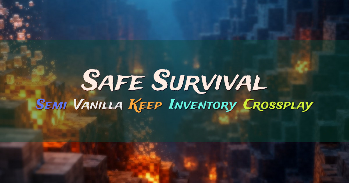 Banner for Safe Survival Semi Vanilla SMP with Claims (mc.safesurvival.net)