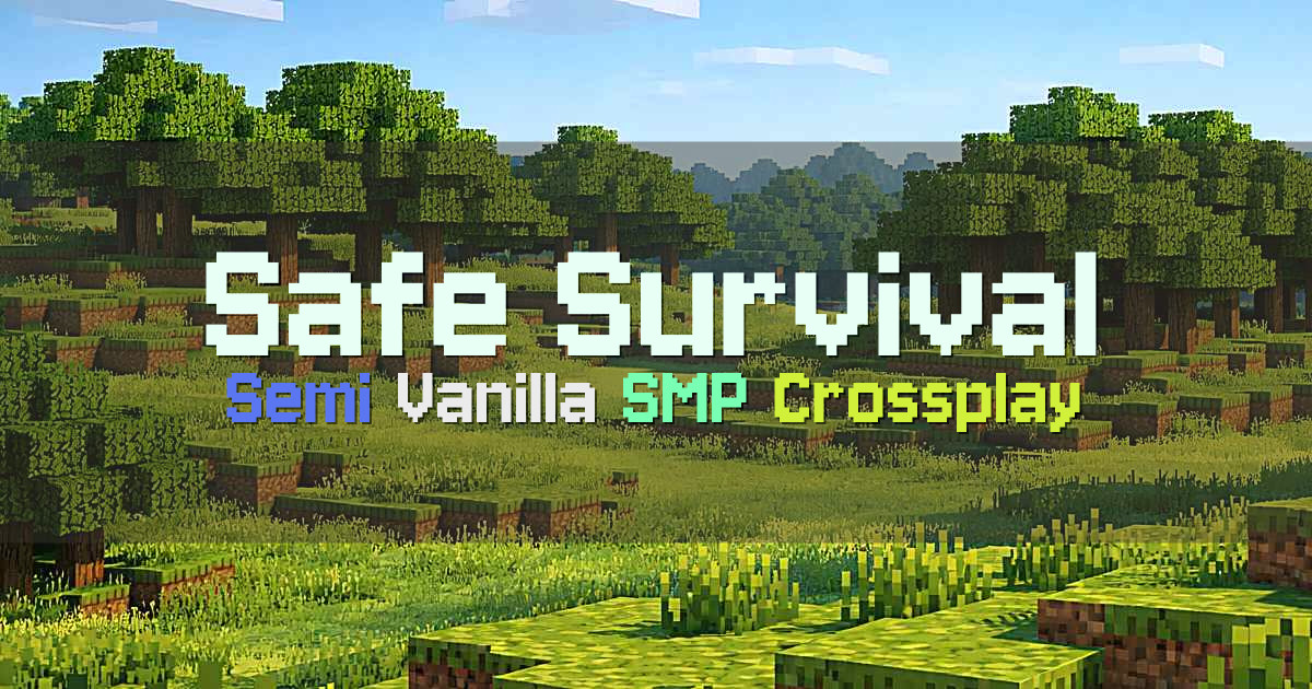 Banner for Safe Survival Semi Vanilla SMP with Keep Inventory (mc.safesurvival.net)