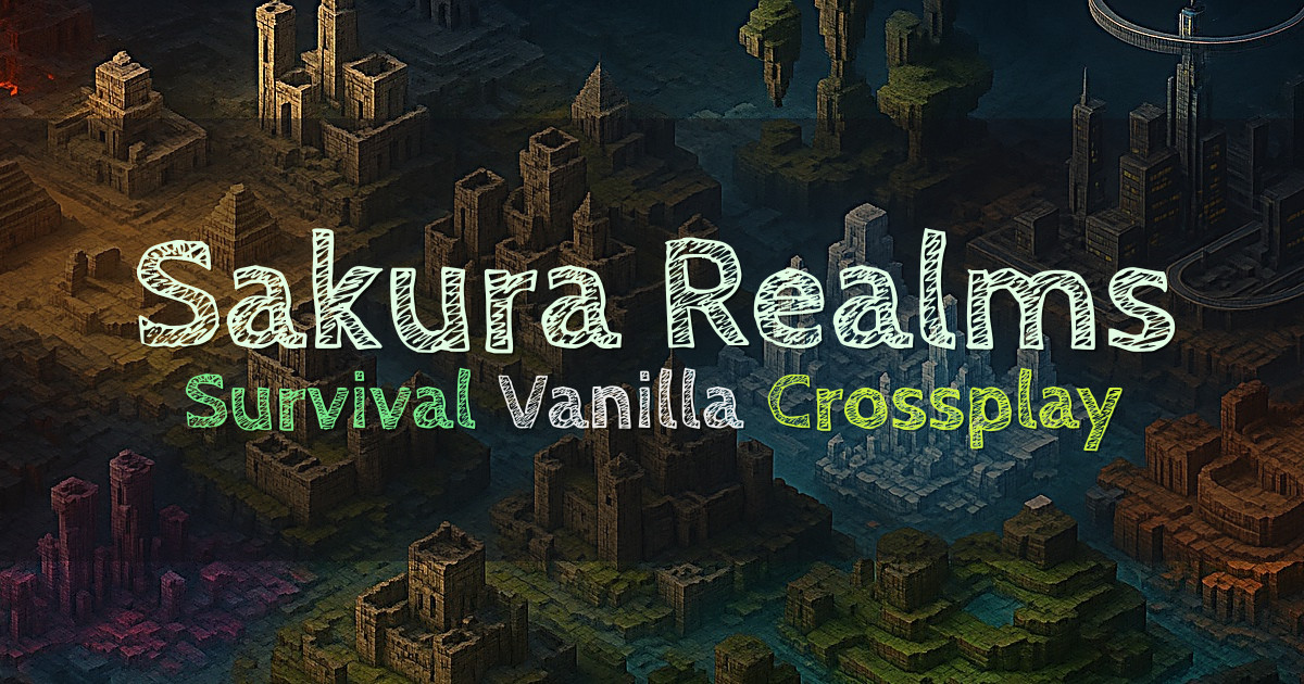 Banner for Sakura Realms Vanilla Survival with QoL Features (ms.sakurarealms.net)