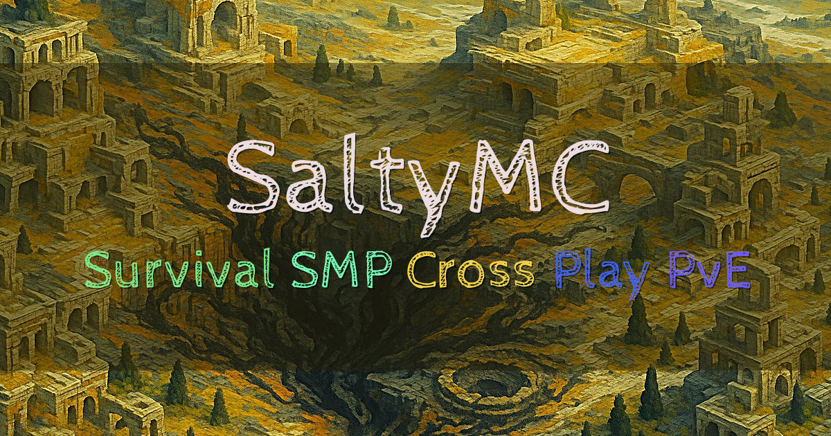 Banner for SaltyMC Survival SMP Cross Play (ms.saltymc.org)