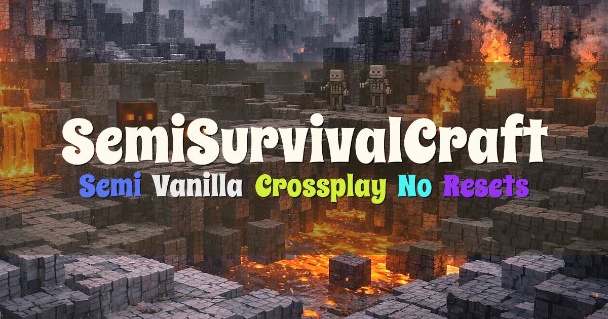 Banner for SemiSurvivalCraft Semi Vanilla Crossplay No Resets
