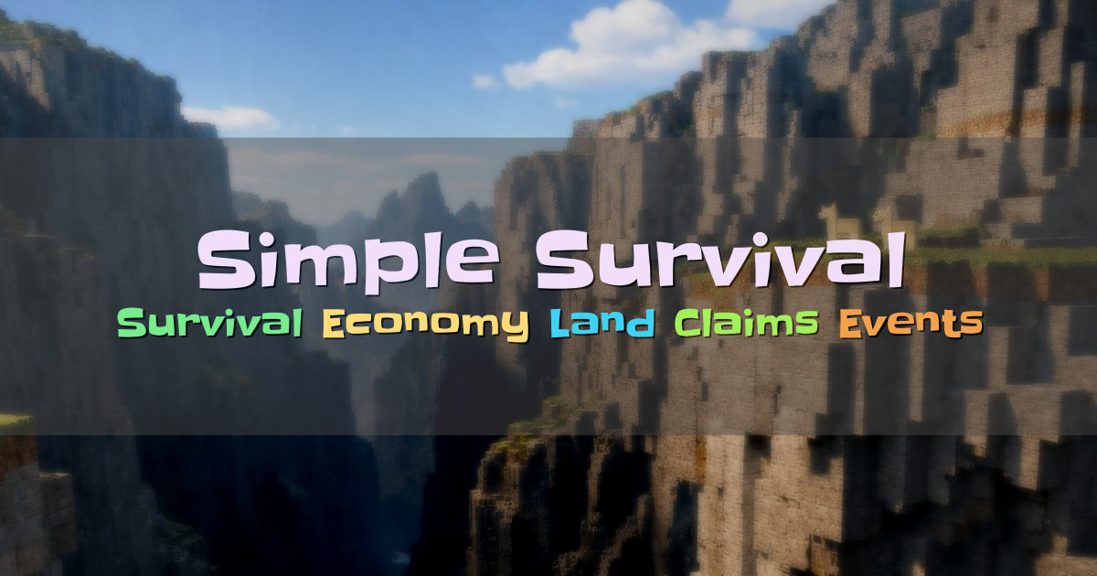 Banner for Simple Survival 1.21 Economy Survival (ms.simplesurvival.gg)