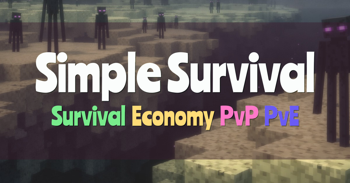 Banner for Simple Survival 1.21 Survival Economy and Claims (ms.simplesurvival.gg)