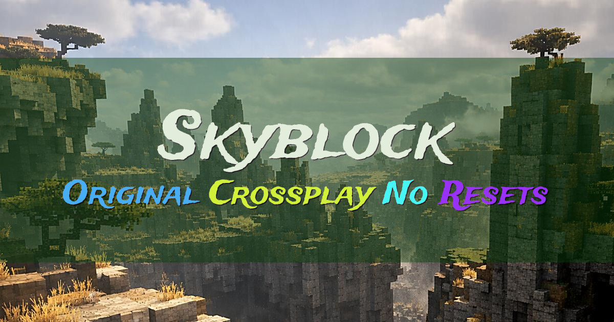 Banner for Skyblock by Noobcrew Original Skyblock Server (skyblock.net)