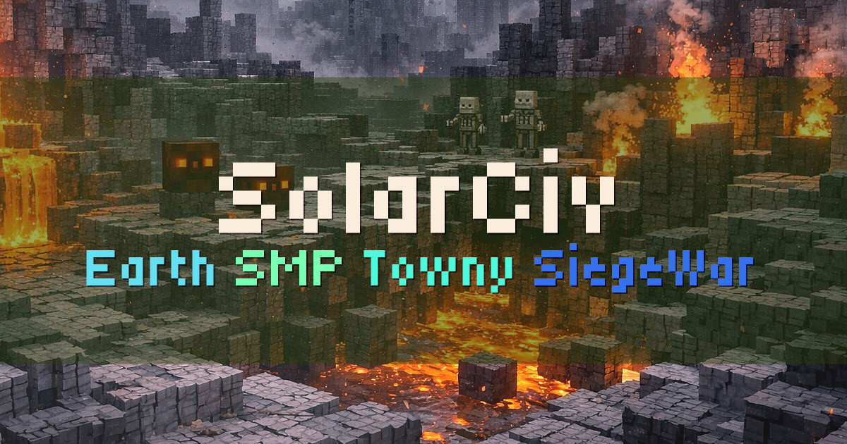Banner for SolarCiv 1:320 Earth Towny Survival (play.solarciv.com)
