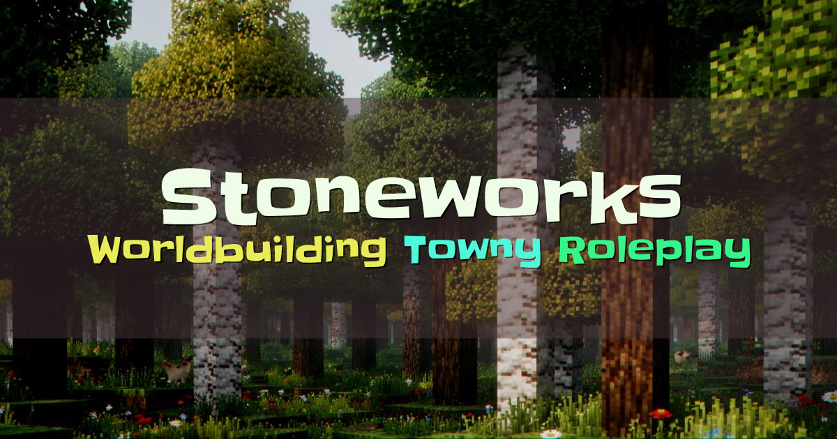 Banner for Stoneworks Worldbuilding Towny Roleplay (play.stoneworks.gg)