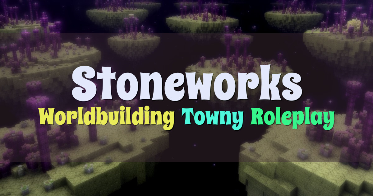Banner for Stoneworks Worldbuilding Towny Roleplay (play.stoneworks.gg)