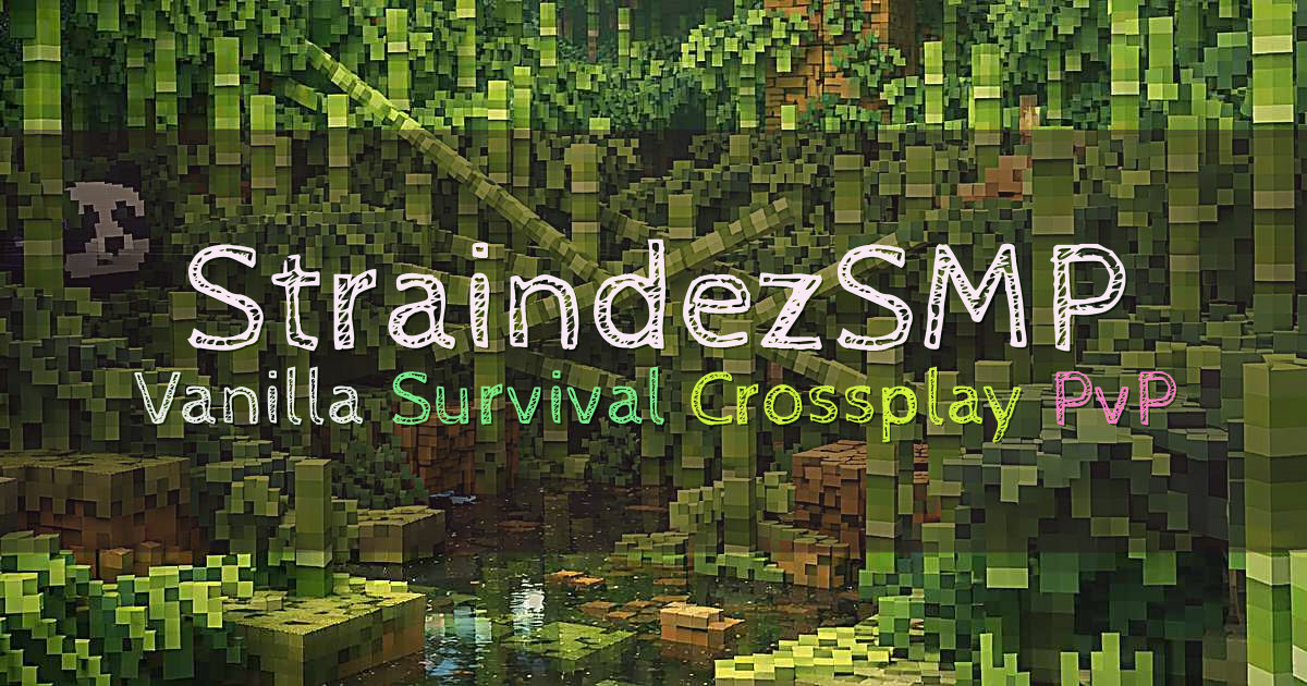 Banner for StraindezSMP Vanilla Survival Crossplay (straindez.net)