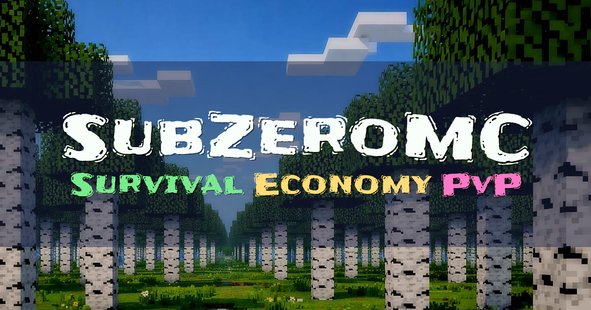 Banner for SubZeroMC Network Survival Practice and Mace Madness (play.subzeromc.com)