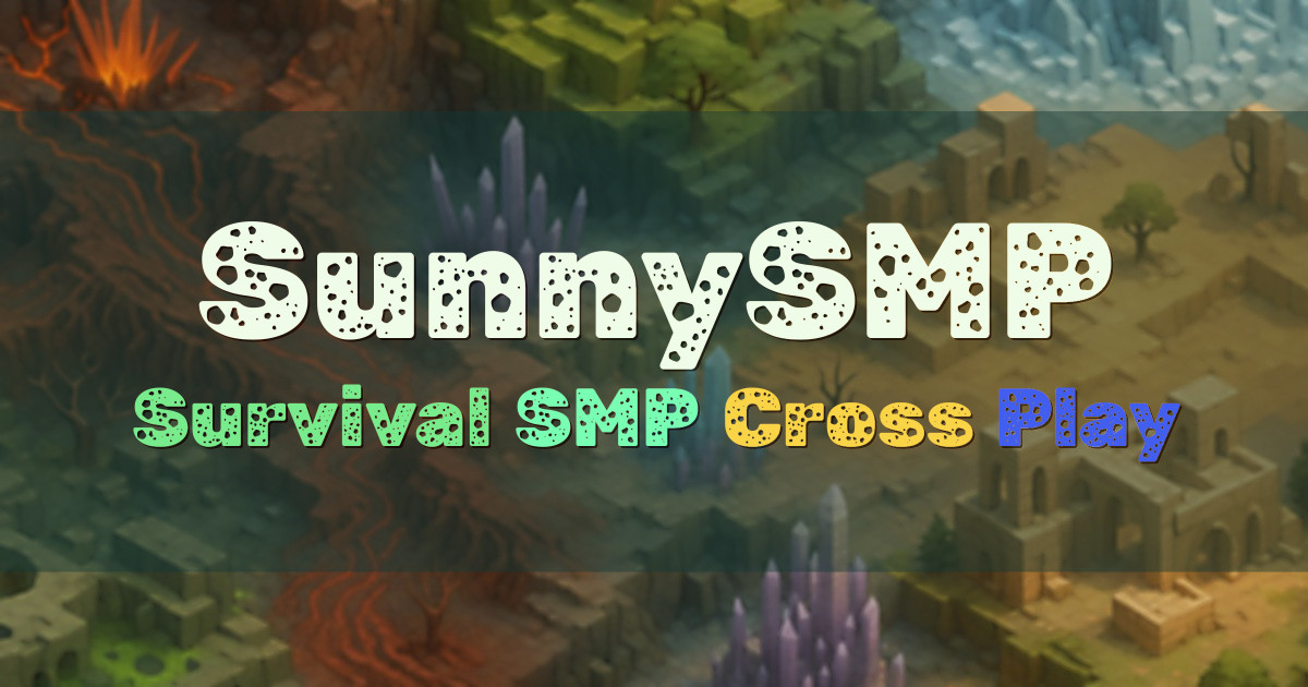 Banner for SunnySMP Cozy Survival SMP (sunnysmp.net)