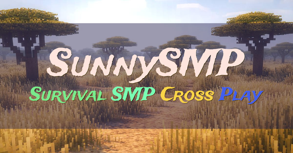 Banner for SunnySMP Cozy Survival SMP (sunnysmp.net)