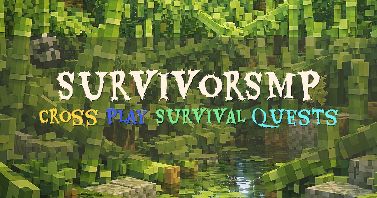 Banner for SurvivorSMP Cross Play Survival with Quests (survivorsmp.net)