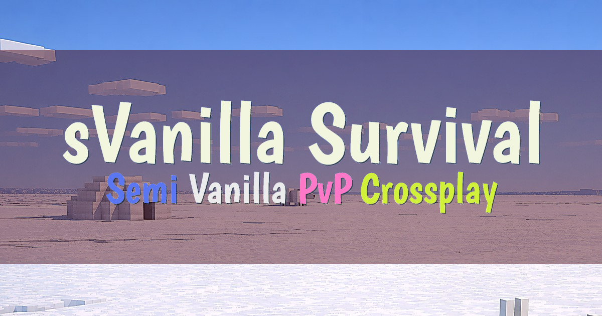 Banner for sVanilla Survival Melee PvP Raiding SMP (corn.gg)