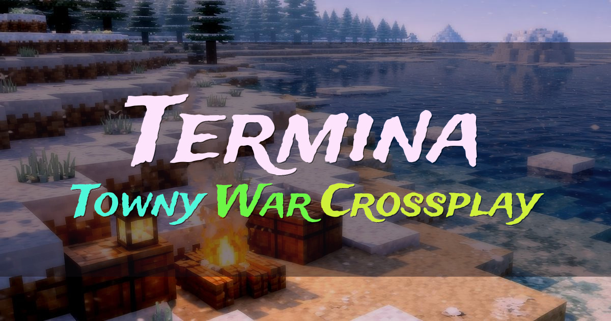 Banner for Termina Towny Geopolitics with Heist Wars (terminamc.com)