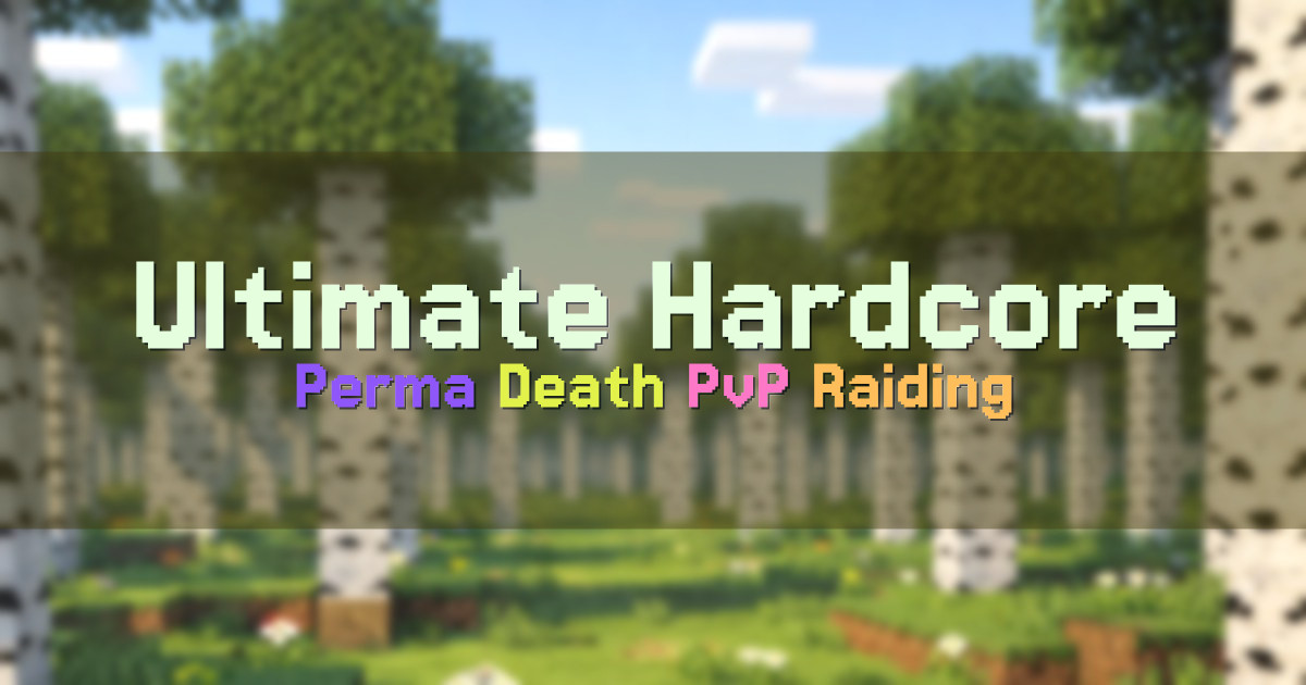Banner for Ultimate Hardcore Permanent Death Survival SMP (ultimatehardcore.net)