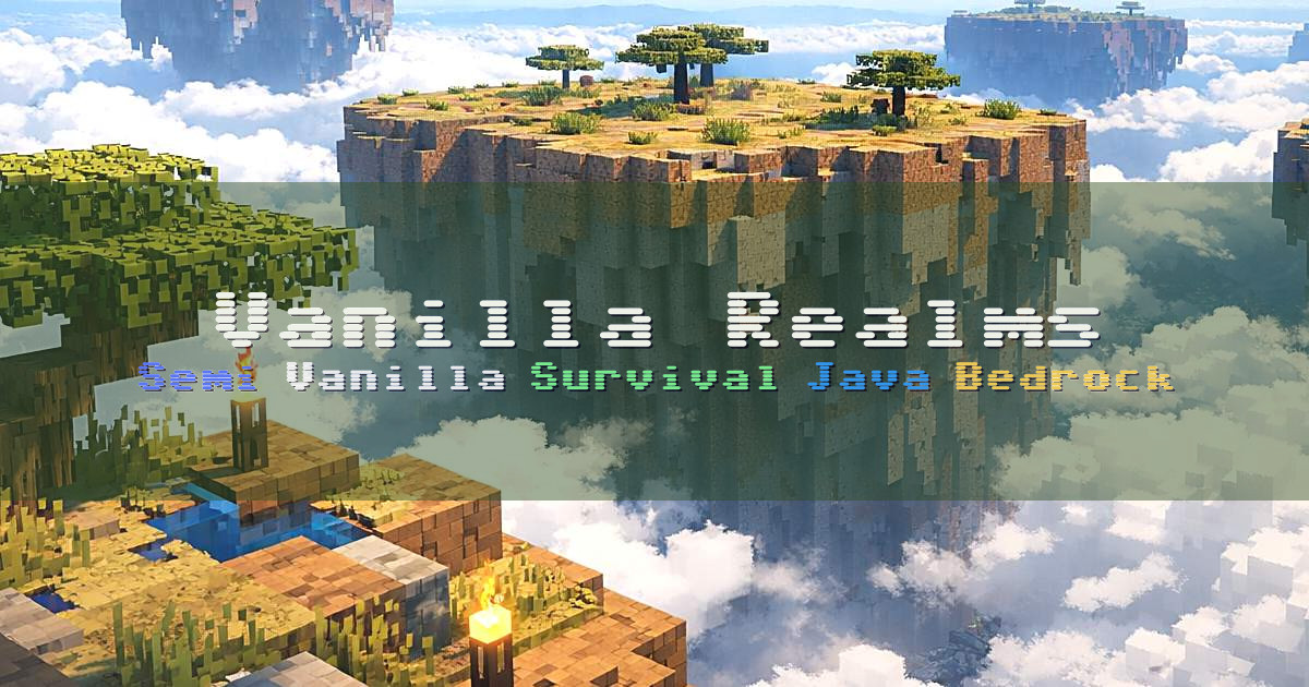 Banner for Vanilla Realms Semi Vanilla Survival