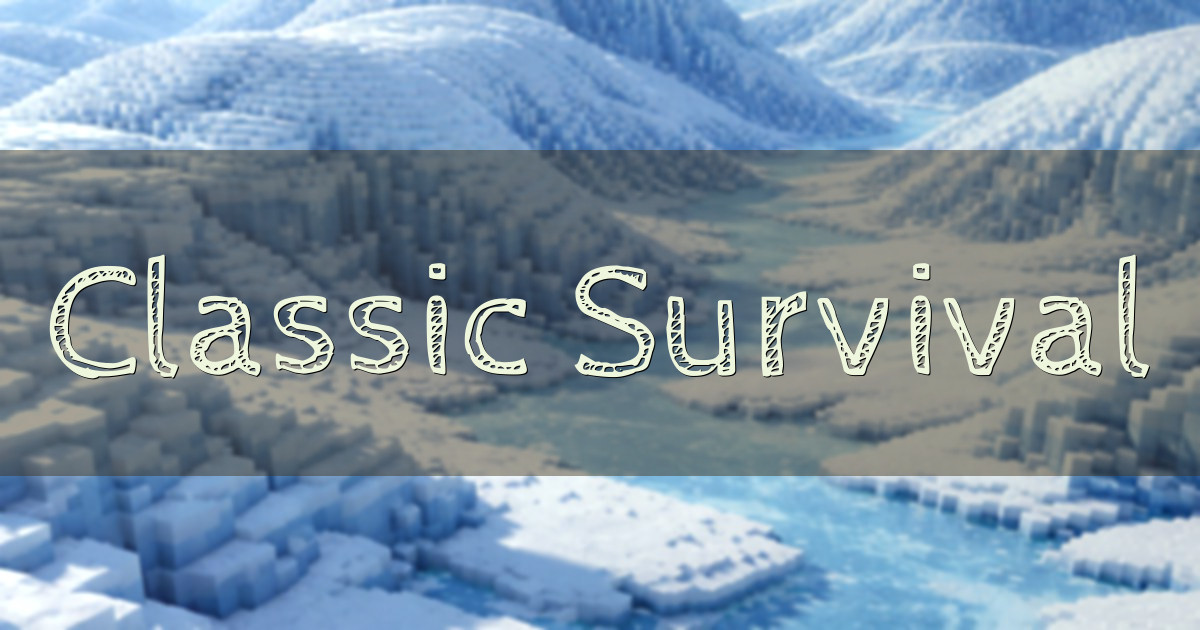 Banner for Vintage Survival Classic Community Vanilla Survival (vintagesurvival.com)