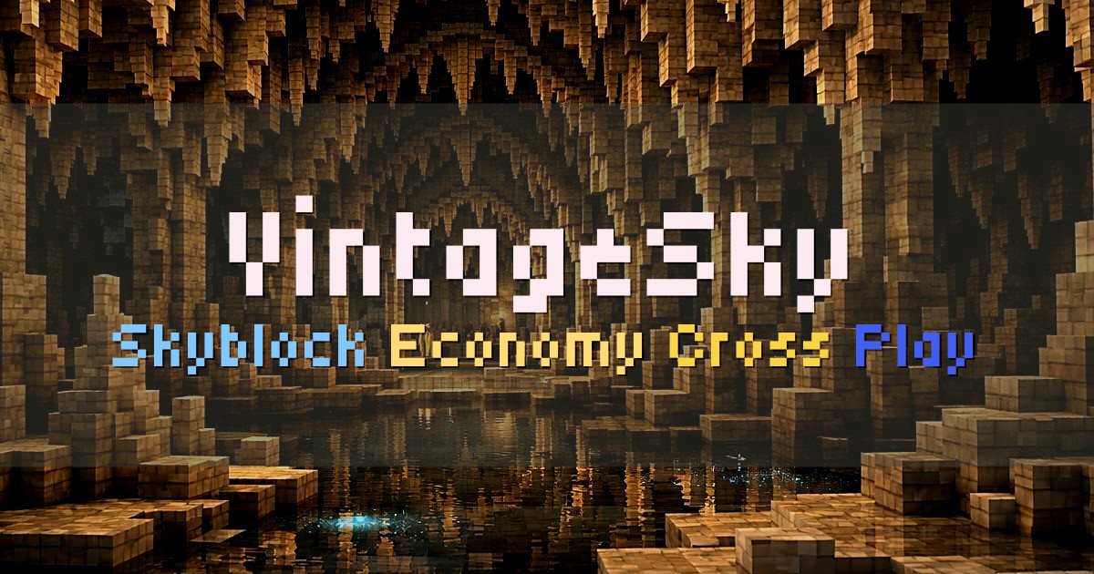 Banner for VintageSky Custom Skyblock with Economy (vintagesky.gg)