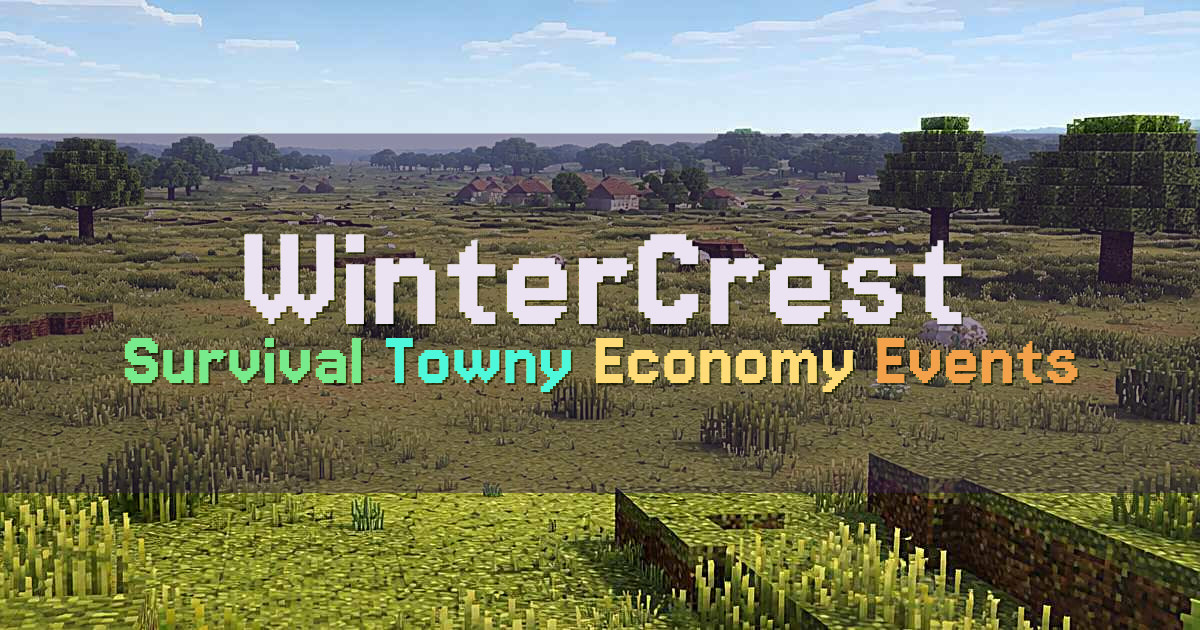 Banner for WinterCrest Vanilla Survival with Towny (play.wintercrestmc.com)