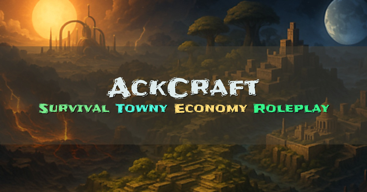 Banner for AckCraft Towny Survival Economy (oyna.ackcraft.net)