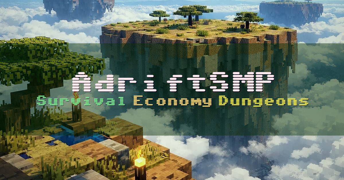 Banner for AdriftSMP Survival With Economy and Dungeons (mc.adriftsmp.online)