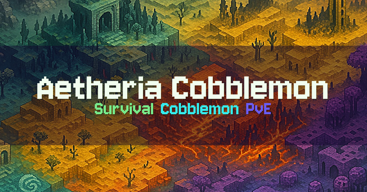Banner for Aetheria Cobblemon Survival on Fabric (play.aetheriacobblemon.com)