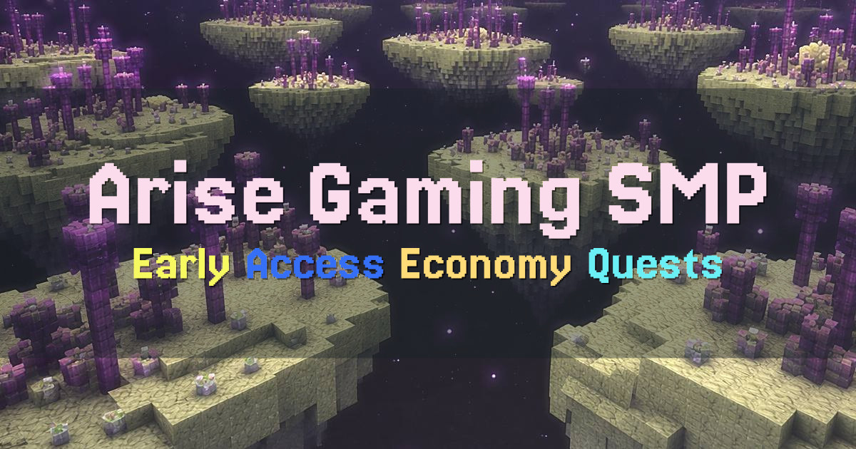 Banner for Arise Gaming SMP Early Access Survival (arisegaming.de)