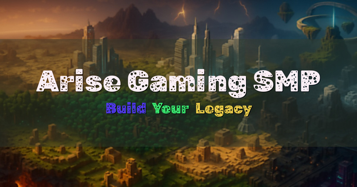 Arise Gaming SMP Survival Minecraft server